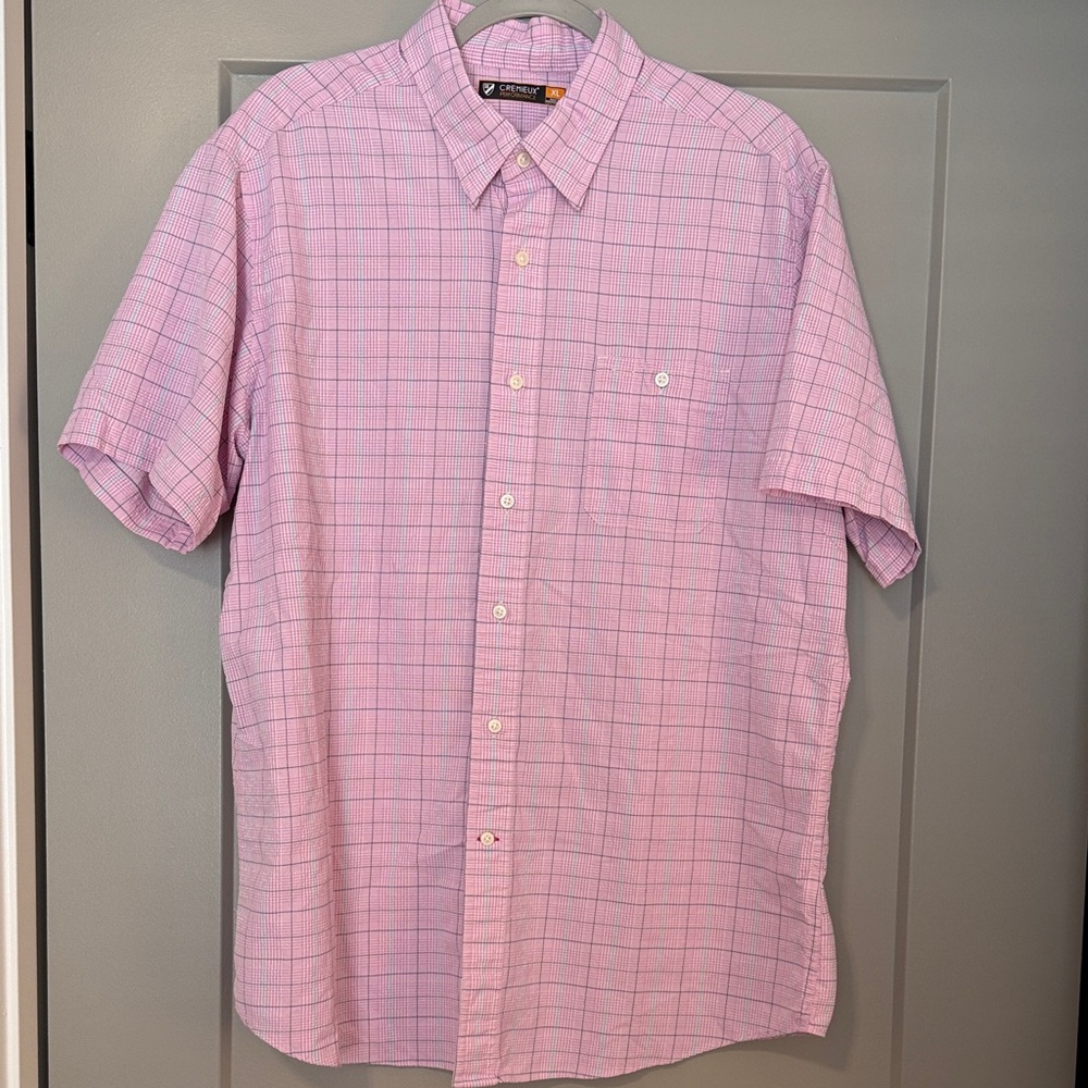 Daniel Cremieux Pink Plaid Short Sleeve Shirt